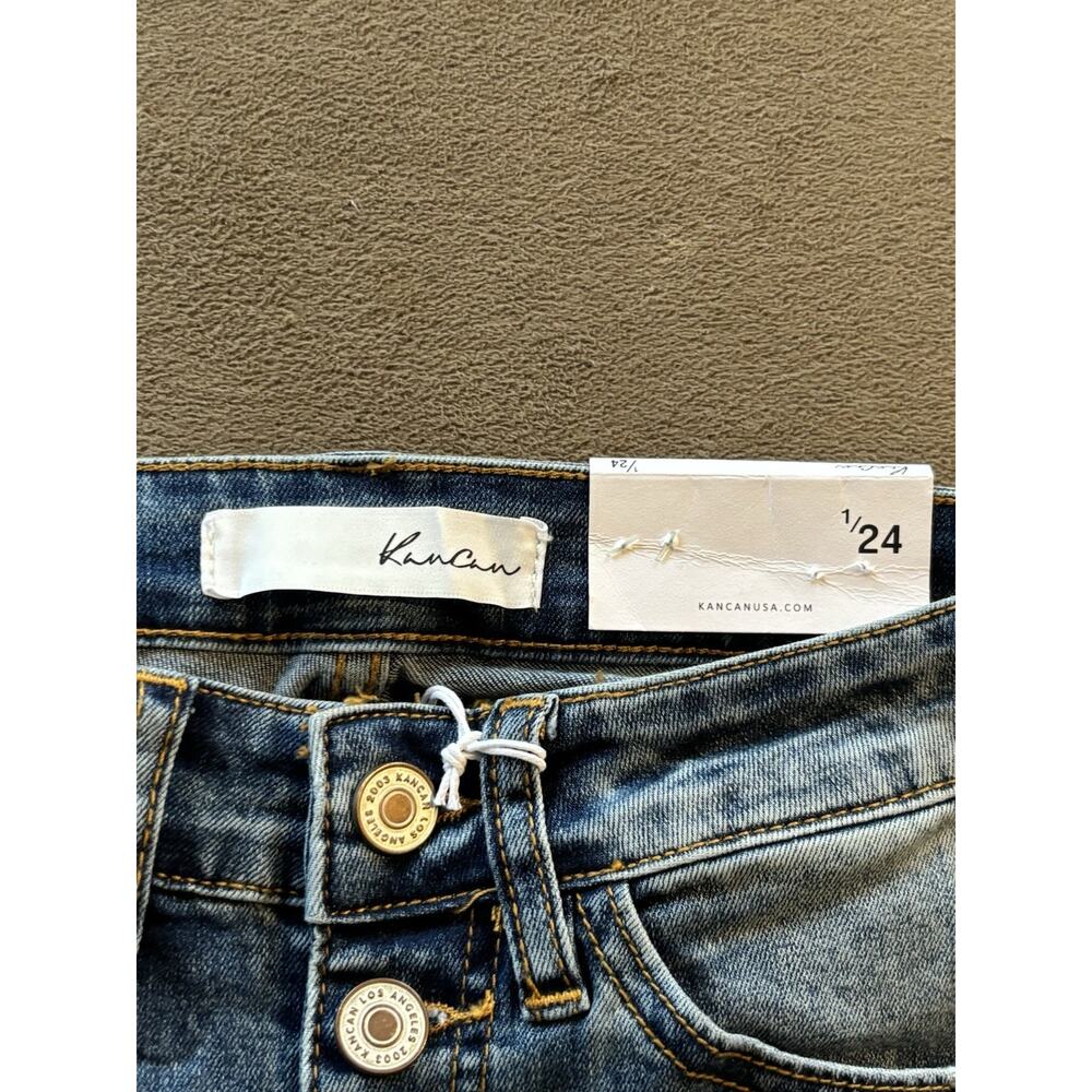 KanCan Distressed Denim Blue Jeans Size 1/24 New With Tags - Picture 4 of 12